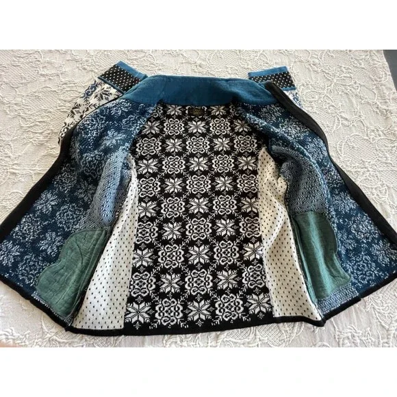 Icelandic Design Wool Blend Full Zip Sweater Pockets #53892 Ladies XL - Picture 8 of 12